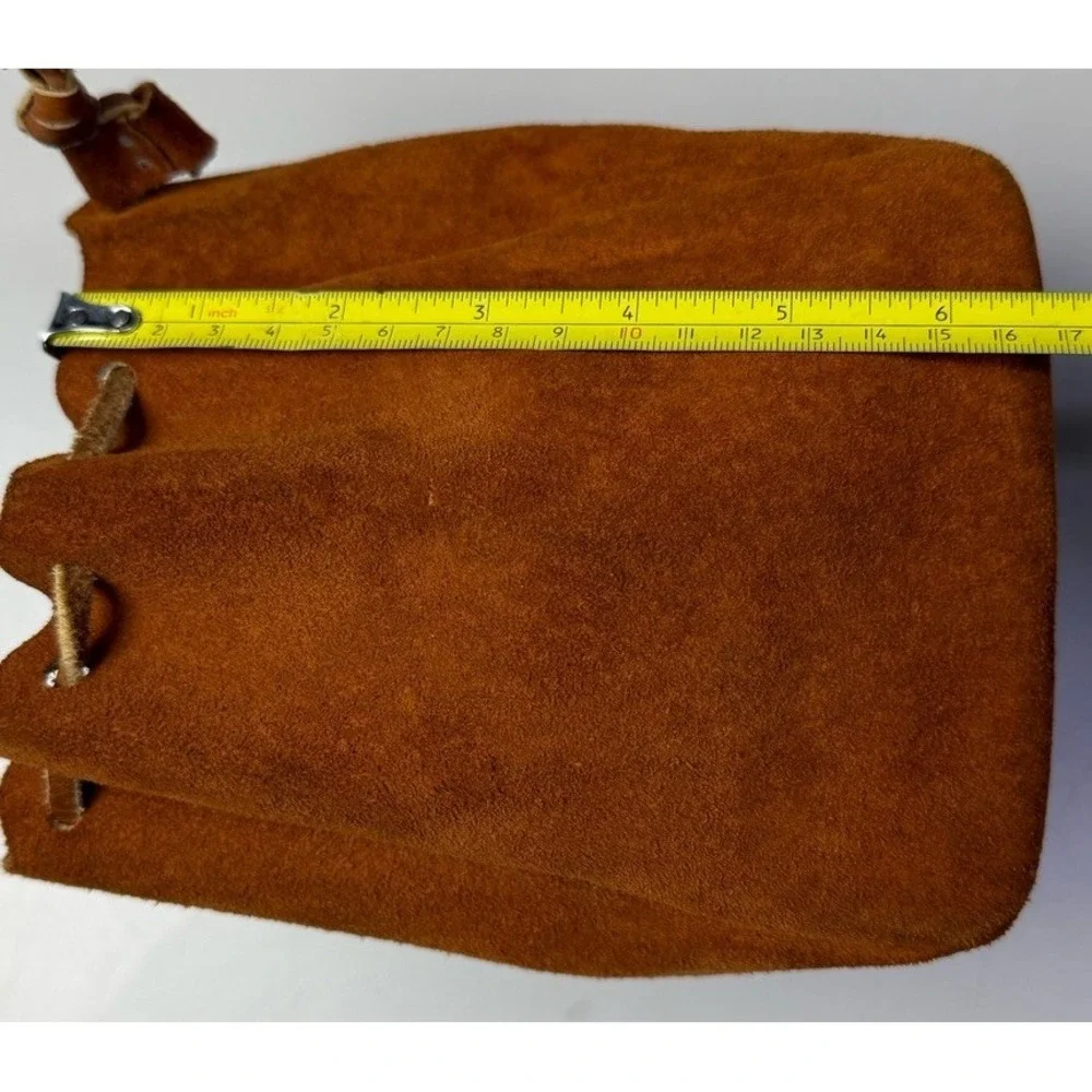 Vintage Leather Shell Ammunition Drawstring Pouch Bag Fishing Reel Case 3j1